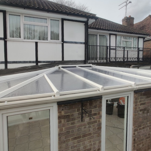 White Polycarbonate Conservatory roof